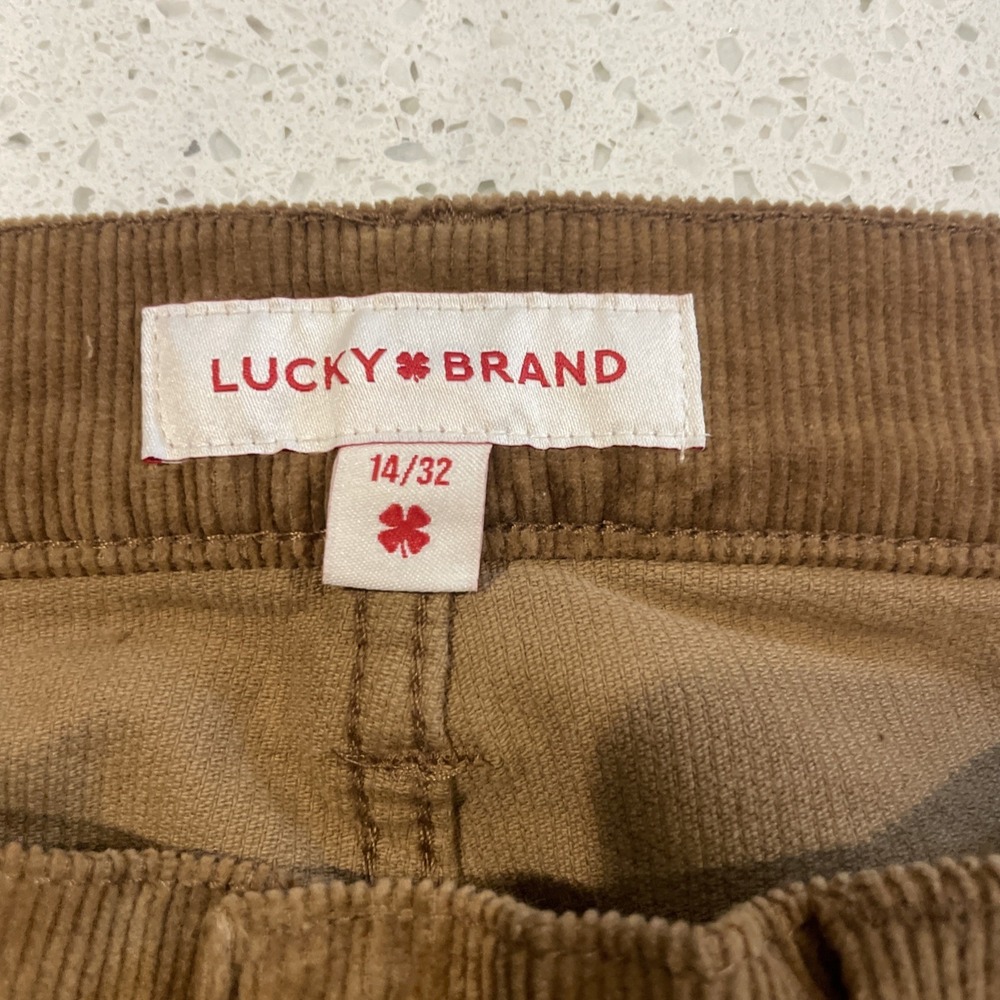 Lucky Brand STEVIE HIGH RISE FLARE Stretch Corduroy Pants Women's 14/32 NWT - Picture 2 of 6
